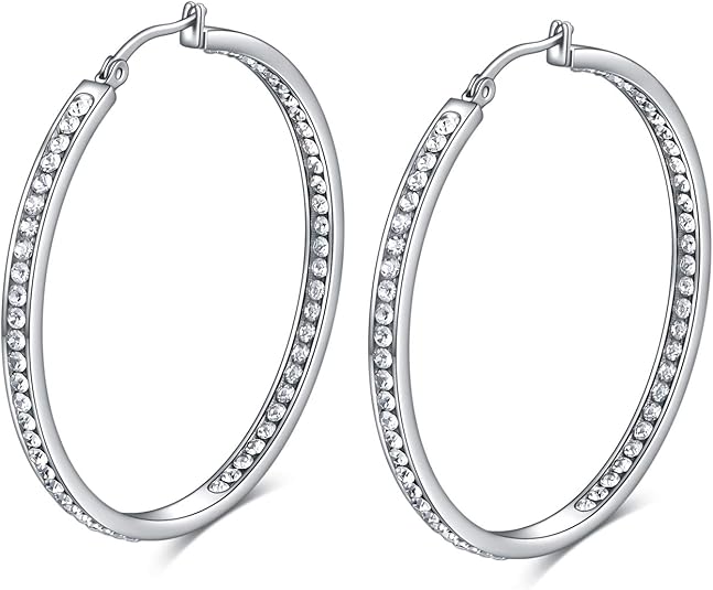 Womens 40mm Hoop Earrings - Gallery 8
