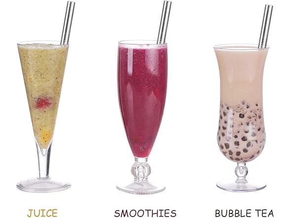 8 Pack Reusable Boba Straw Set