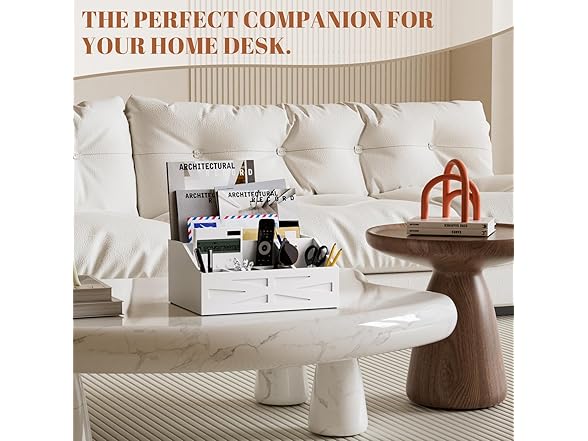 BELO VALE Large Desktop Mail Organizer