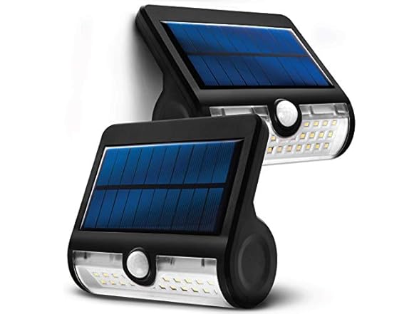 Home Zone Security 2PK Solar Sensor Wall Light