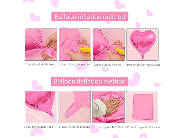 Upgraded Pink Silver and Red Balloons 