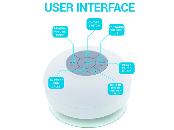 Aduro OceanSound Wireless Shower Speaker