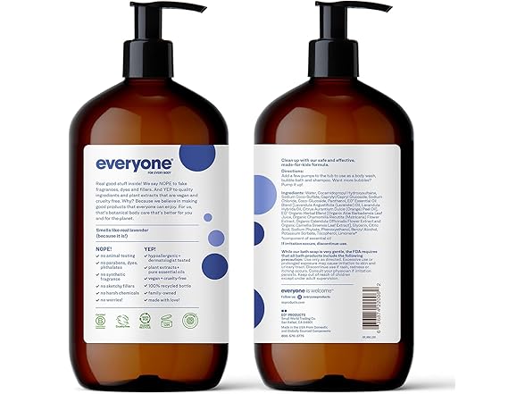 Everyone 3in1 Kids Soap Lavender Lullaby 32oz