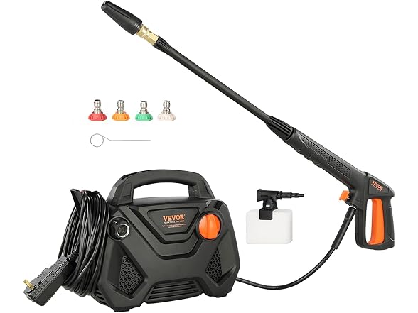 VEVOR Electric Pressure Washer, 2150-PSI 1.85-GPM