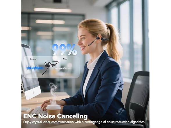 LEVN Open Ear Headphones with Mic