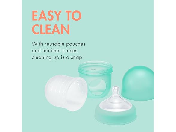 Boon Nursh Silicone Baby Bottle, 3 Count