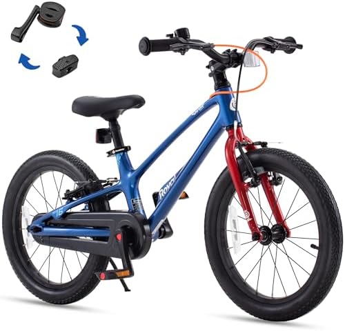 RoyalBaby EZ-Shark Ultra-Light 16 Inch Kids Bike Beginners Learning Bicycle Lightweight Alloy Boys Girls Ages 4+ Years, Blue