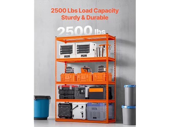 Storage Shelves 5 Tiered 2500 lbs