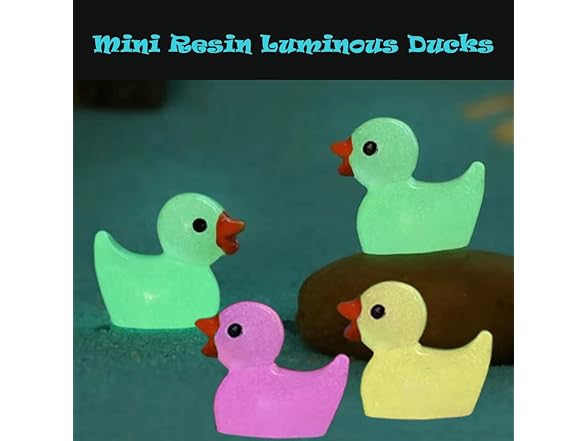 AWAWEELON 100 Pcs Luminous Tiny Ducks