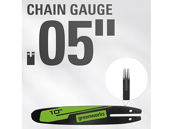 Greenworks 10" Replacement Pole Saw Bar 3/8" low profile chain pitch