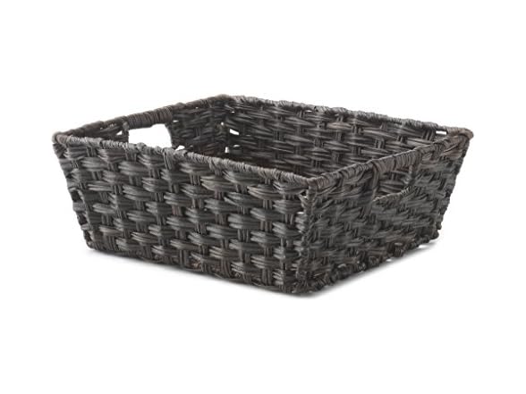 Whitmor Woven Storage Basket for Shelves Brown