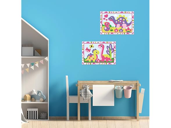 Ravensburger CreArt Junior Pink Dinosaurs Paint‑by‑Number Kit