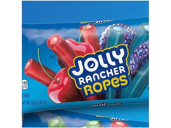 (6-Pack) Jolly Rancher Ropes Blue Raspberry/Cherry
