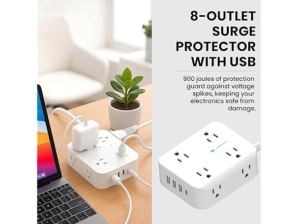 Go Green 8-Outlet Surge Protector