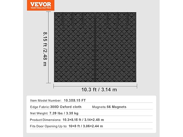 VEVOR Garage Door Screen for Winter