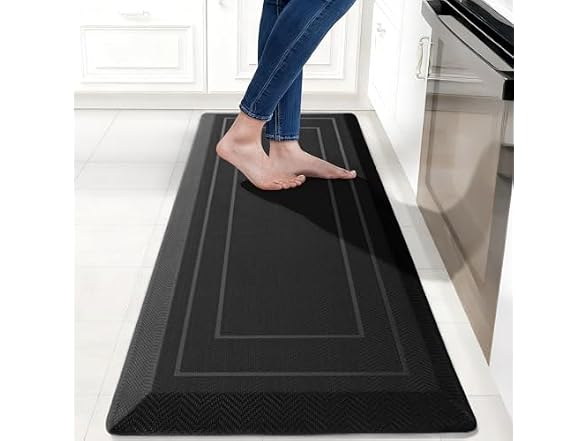UKISS Black 20" x 48" Cushioned Comfort Mat