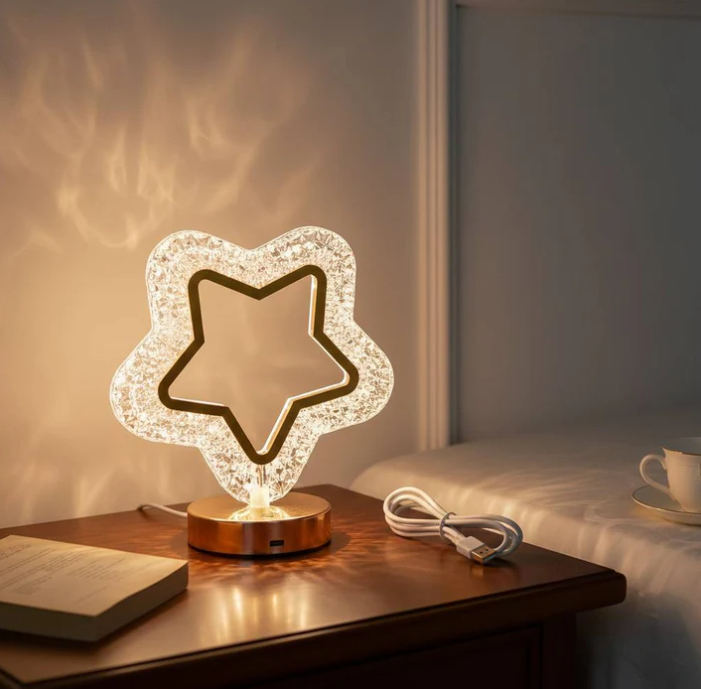 Rechargeable 3000K-7000K LED Acrylic Crystal Touch - Gallery 11