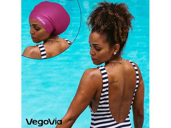 VegoVia Large Swim Cap Maroon