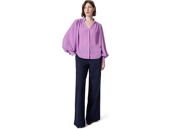 DEE OCLEPPO Jane Long Sleeve Button Front Blouse