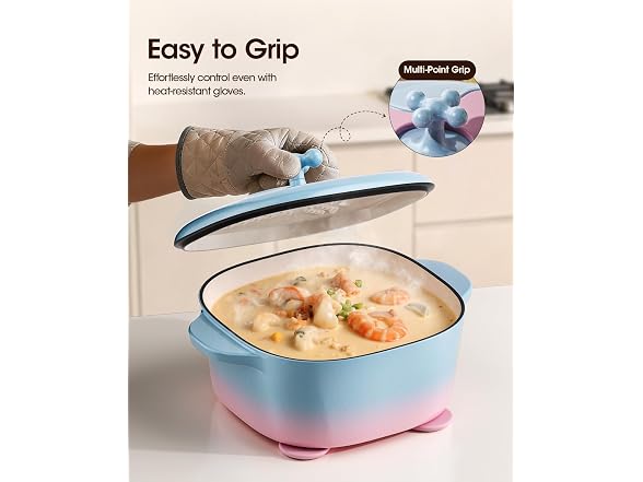 stackbear Cast Iron Dutch Oven Blue