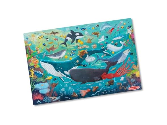 Melissa & Doug Underwater Jumbo Floor Puzzle, 48-Piece