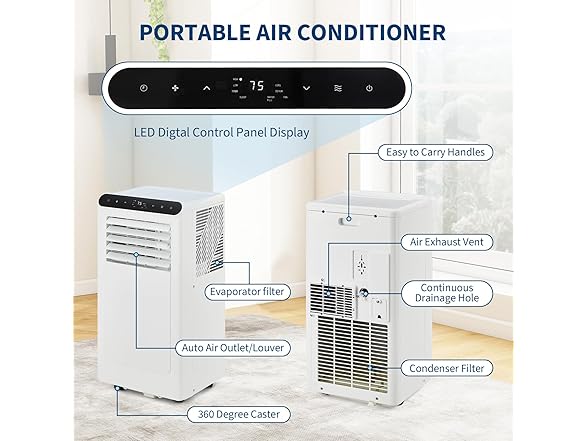 Vossfamul 10,000 BTU Portable Air Conditioner