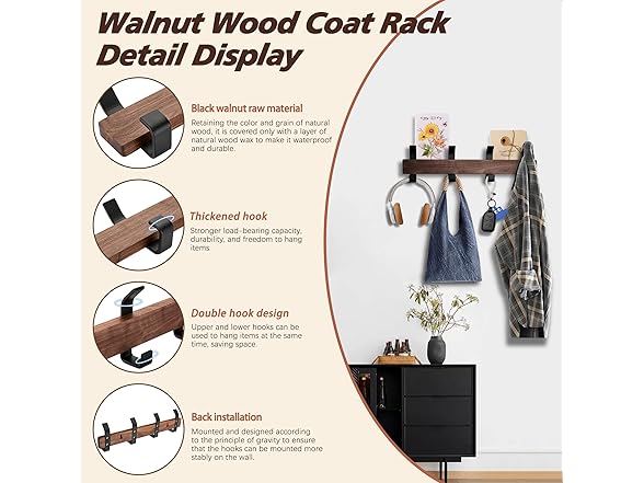 Wall Mount Coat Rack 15