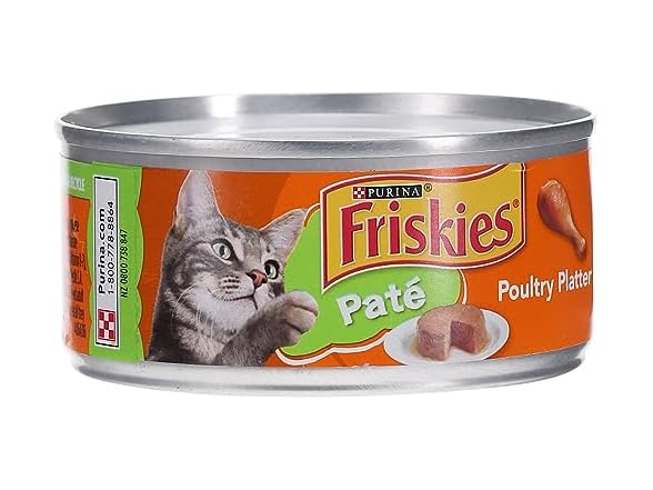 Friskies Wet Cat Food, Classic Pate Poultry Platte