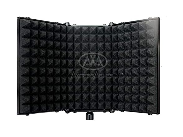 AxcessAbles Compact Recording Microphone Isolation Shield