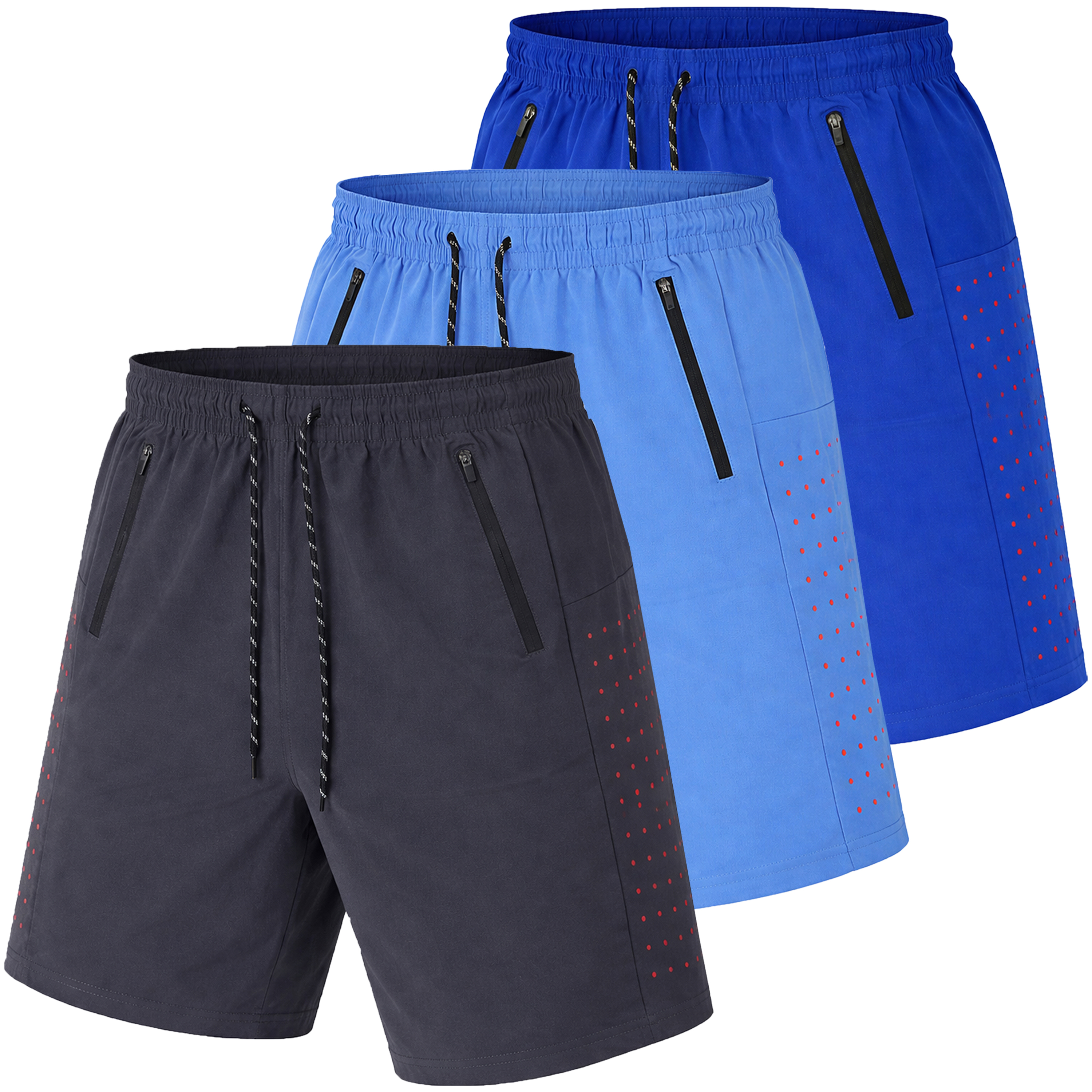 Mens Training Shorts w/ Dotted Trim (S-2XL) - Gallery 28