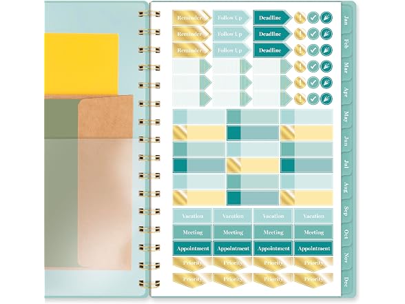 Mead Cambridge 2027 Planner, Weekly & Monthly, 5.5" x 8.5", Glimmer (1843-200-27)