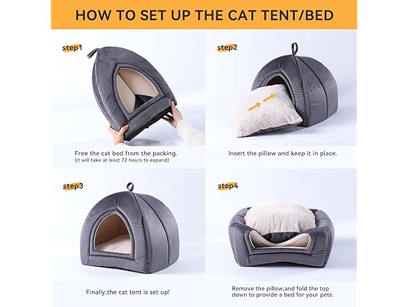 KASENTEX Cat Bed for Indoor Cats