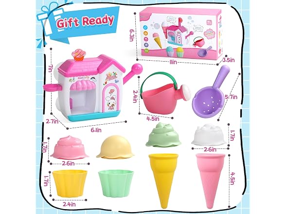 Bath Toys for Kids Ages 4-8 Ice Cream