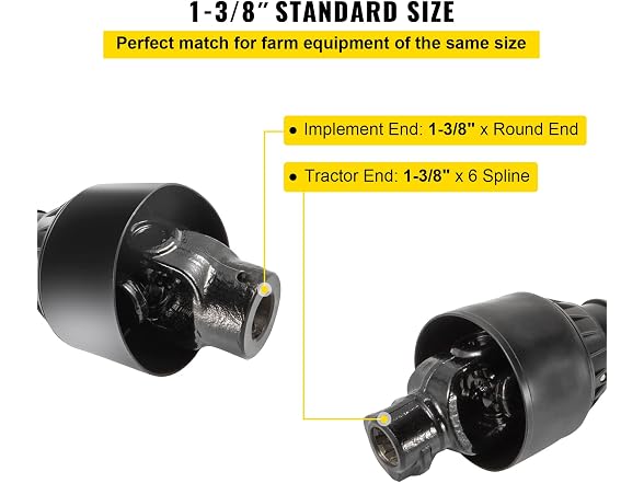 VEVOR 51"-75" Brush Hog PTO Shaft