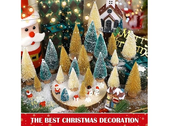 KISIQI 30 Piece Mini Christmas Trees