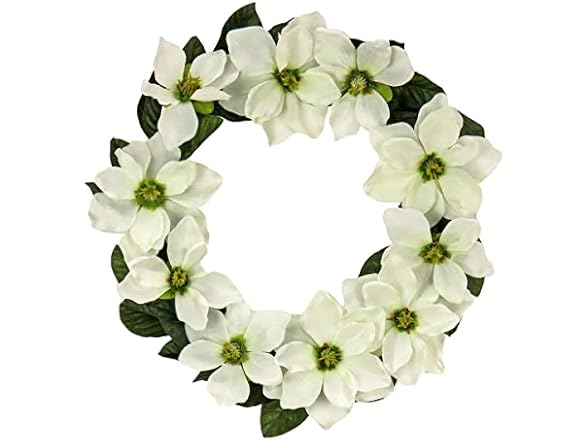 National Tree Company 24" Artificial Wreath with Magnolias