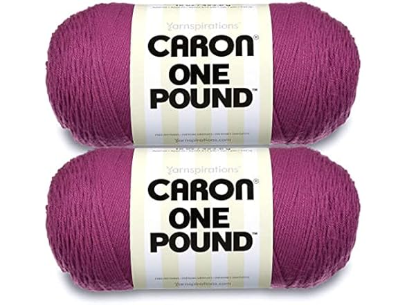 Caron One Pound Purple Yarn - 2 Pack
