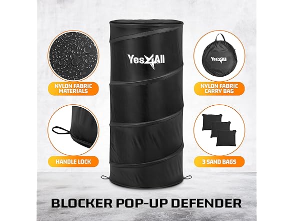Yes4All Black Pop Up Defender Youth Training Equipment