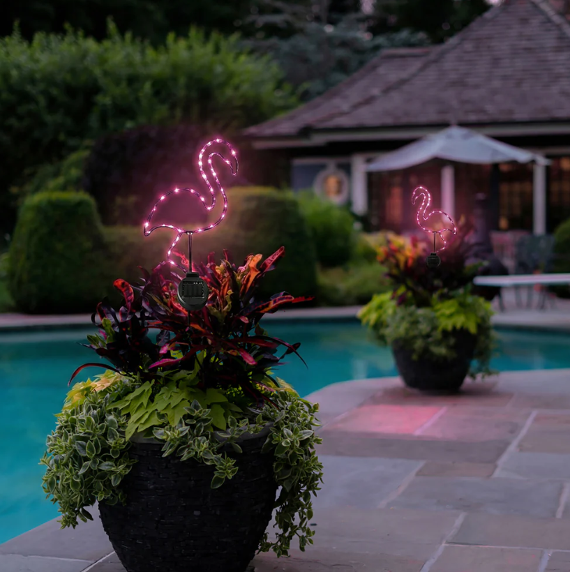 Touch Of ECO Solar Powered LED Garden Stake- Flamingo - Gallery 22
