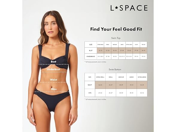 L*Space Women (S) Ribbed Lee Lee Top-S Bikini