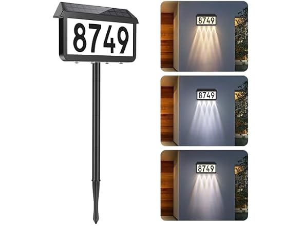 Brightever Illuminated Solar Address Sign