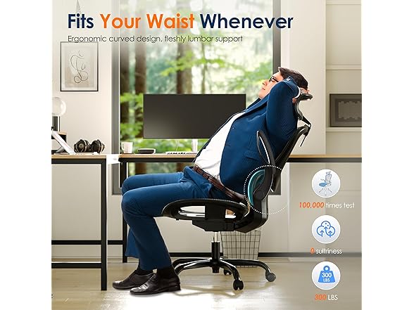 GABRYLLY Office Desk Chair w-Flip Up Arms