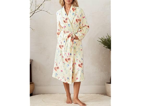 Yellow Fruit Bathrobe Womens