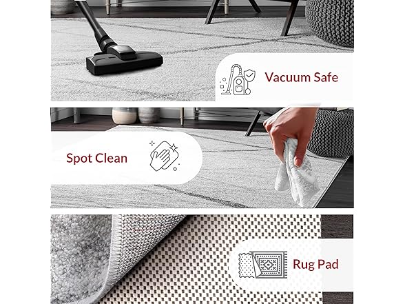 nuLOOM 5x8 Grey Abstract Area Rug