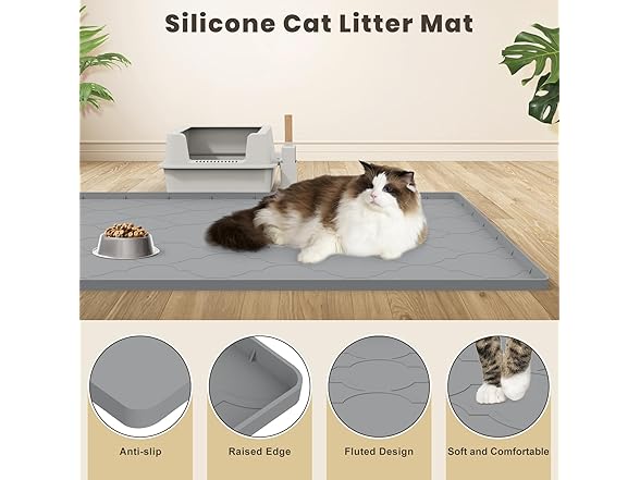 kixcvdm Cat Mat for Litter Box