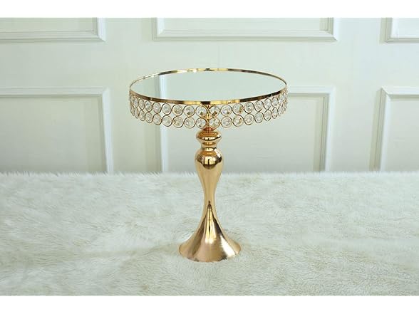 ADOUS HOUSE Crystal Cake Stand, Metal 