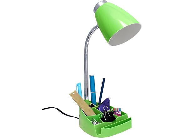 Creekwood Home 18.5" Flexible Gooseneck Organizer Desk Lamp