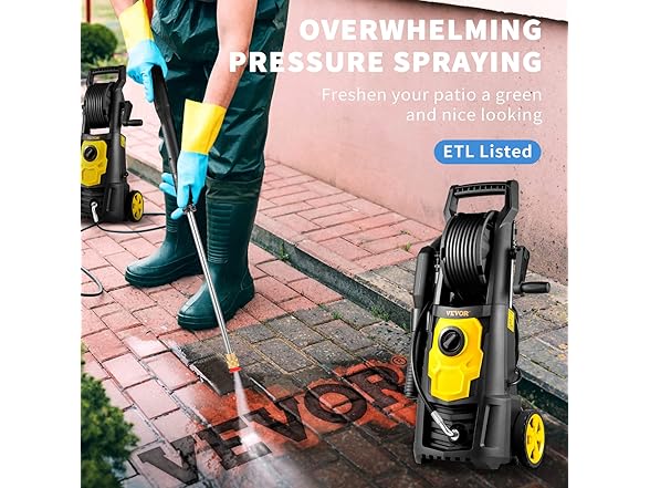 VEVOR Electric Pressure Washer, 2000 PSI 1.65GPM