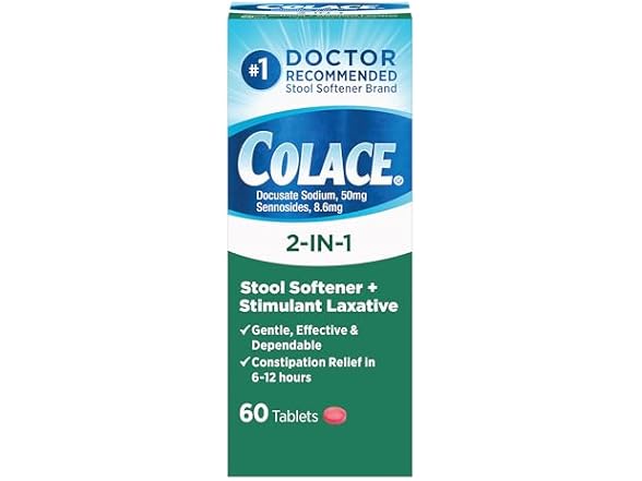 Colace 2-in-1 Laxative 60ct