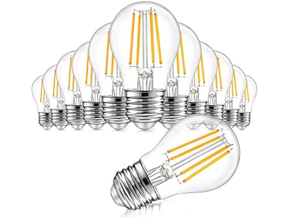 TOBUSA Dimmable Globe A15 6W Edison Bulb 2700K 12PC